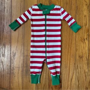 Hanna Anderson Baby Onesie Holiday Striped Pajamas